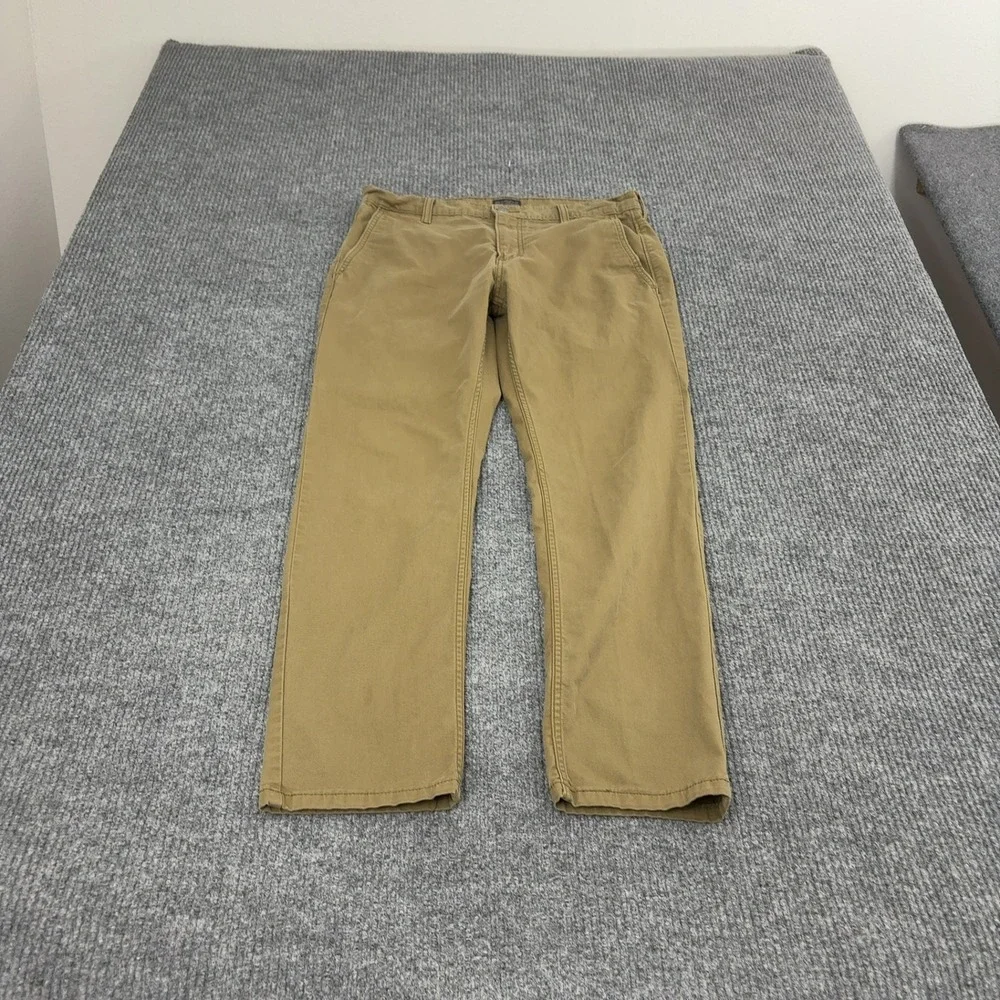 Levis Pants Mens 34x28 Khaki Cotton Stretch Chino Casual Classic
